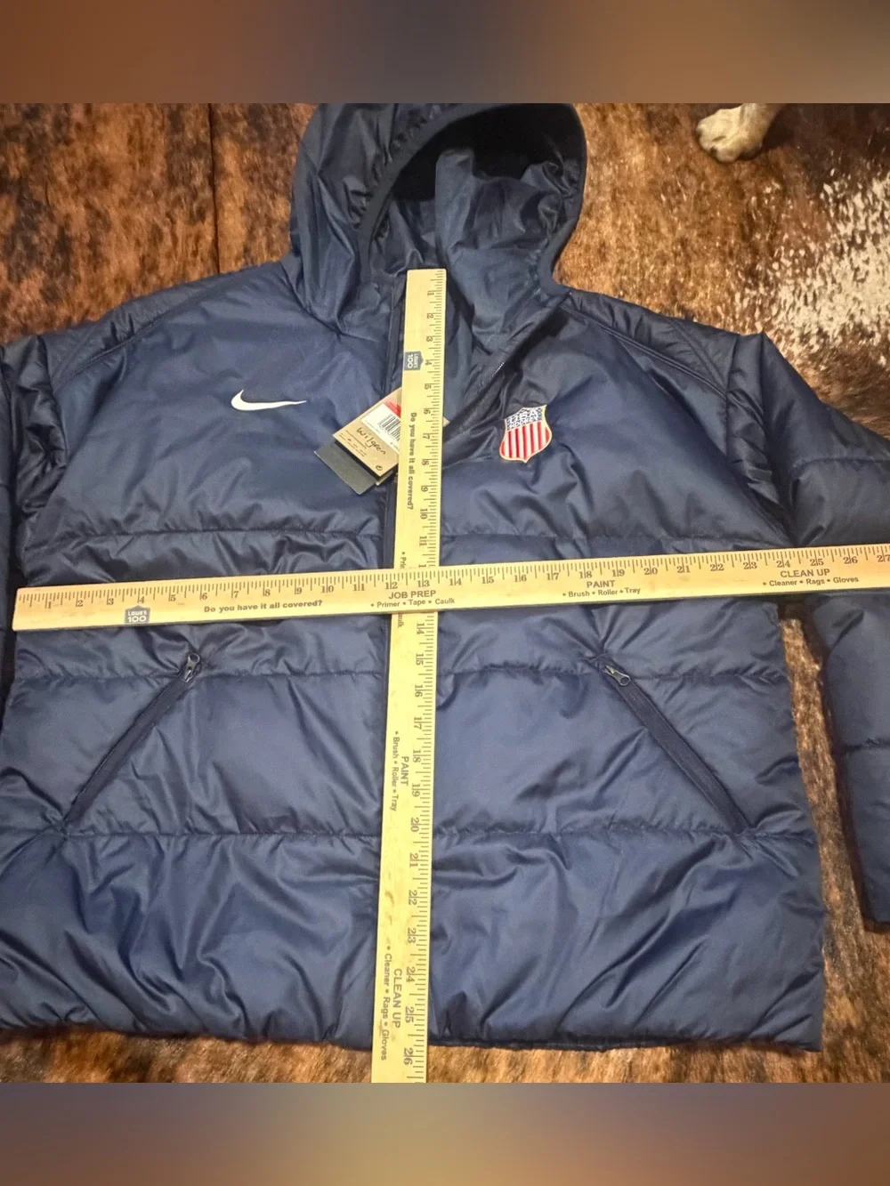 NWT Nike Women's Therma-FIT Jacket L Navy US Hockey Vintage Crest FD7704-451